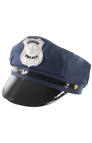 Navy Blue Police Officer Costume Hat