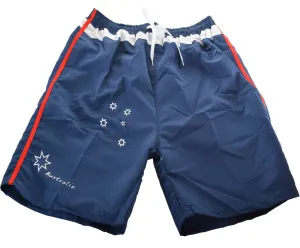 Navy Blue, Red And White Mens Aussie Board Shorts