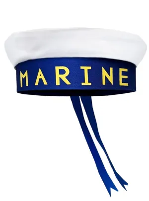 Navy Marine Sailors White And Blue Costume Hat