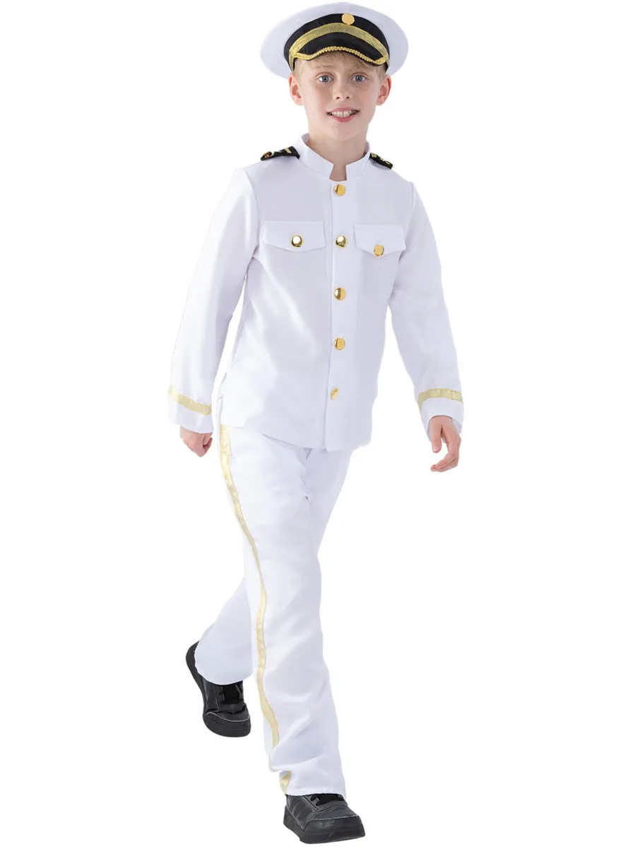 Navy Officer Boys Fancy Dress Costume