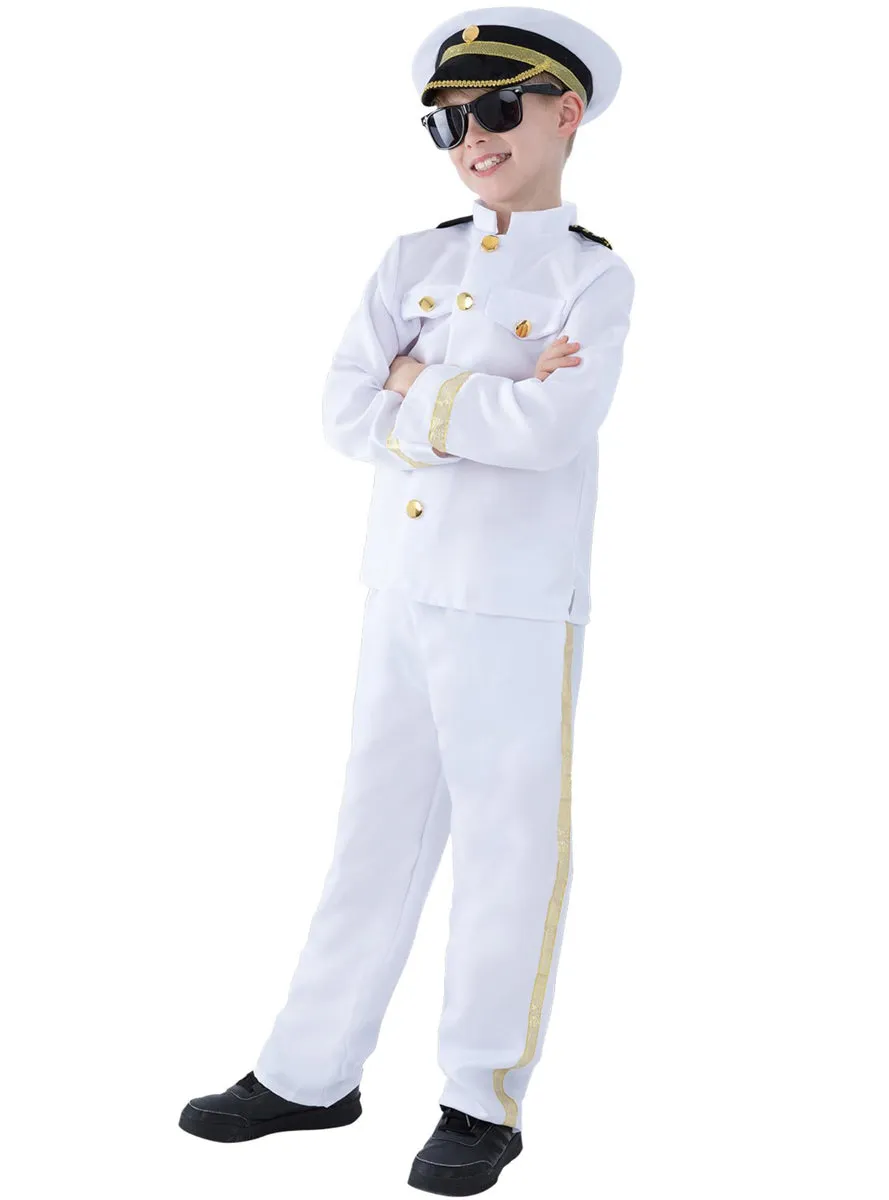 Navy Officer Boys Fancy Dress Costume