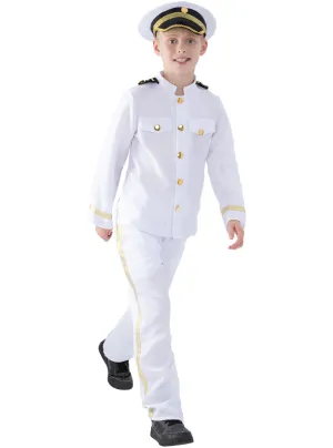 Navy Officer Boys Fancy Dress Costume