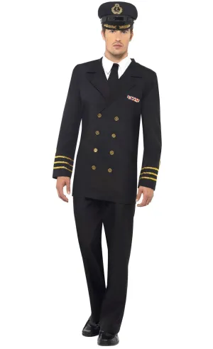 Navy Officer Mens Defence Force Fancy Dress Costume
