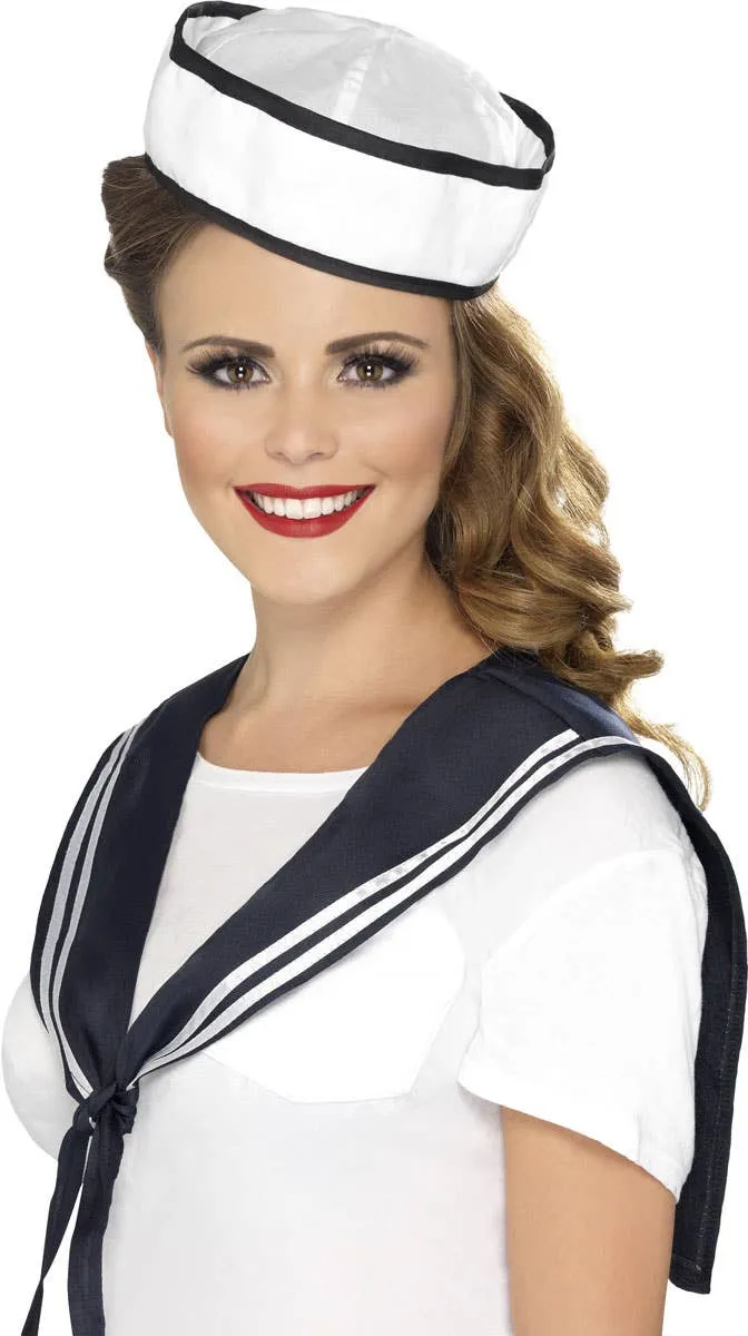 Navy Sailor Hat and Bib Costume Set