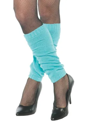 Neon Blue 1980s Leg Warmers Costume Accessory