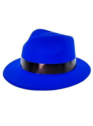 Neon Blue Lightweight Fedora Costume Hat