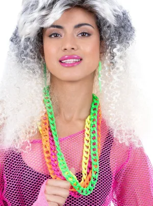 Neon Chain 4 Pack 80s Costume Necklaces