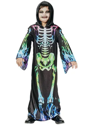 Neon Fire Skeleton Boys Halloween Costume
