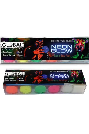 Neon Glow 5 Colour Face Paint Set