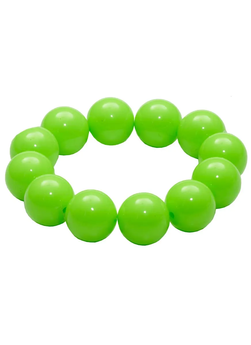 Neon Green 1980s Bracelet Costume Accessory