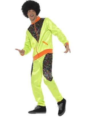 Neon Green 1980s Retro Shell Suit Mens Costume