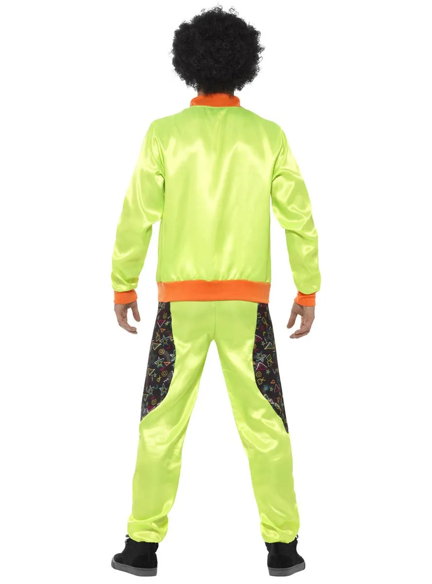 Neon Green 1980s Retro Shell Suit Mens Costume