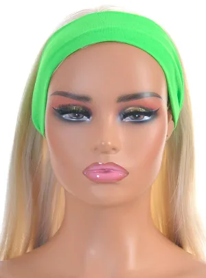 Neon Green 1980s Sweatband Costume Accessory