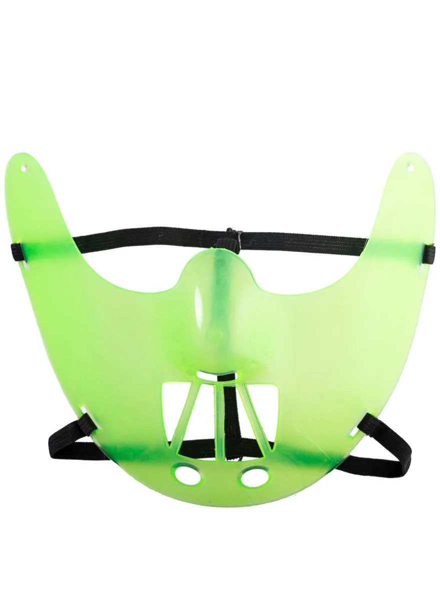Neon Green Face Restraint Cannibal Mask Accessory