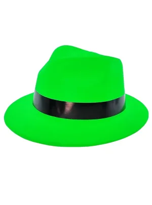 Neon Green Lightweight Fedora Costume Hat