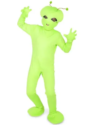 Neon Green Space Alien Boys Costume