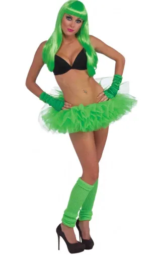 Neon Green Womens 1980s Costume Tutu