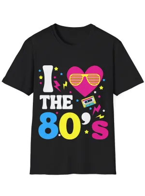 Neon I Love The 80s Plus Size Costume Shirt