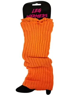 Neon Orange 80s Leg Warmers Costume Accessory