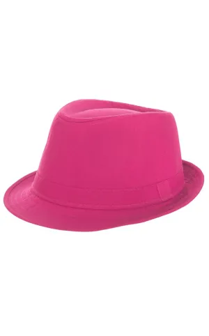Neon Pink Fedora Costume Hat