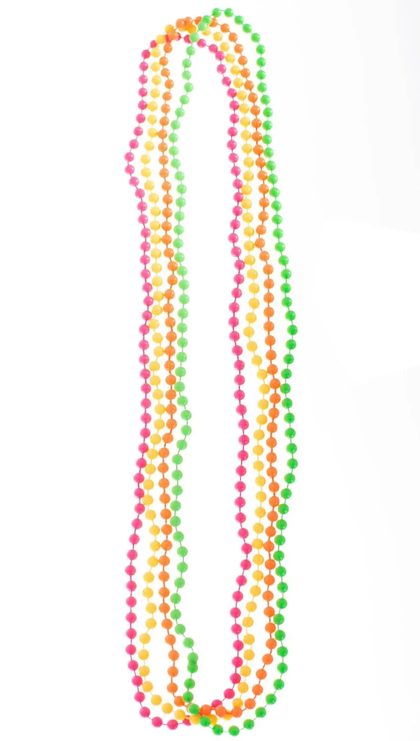 Neon Rainbow Coloured 1980s Costume Accessory Beads