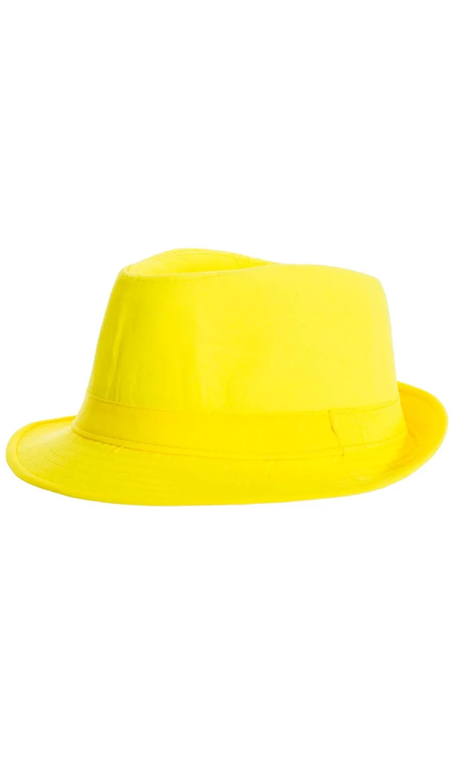 Neon Yellow Fedora Costume Hat
