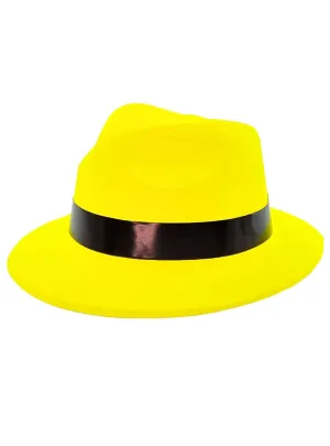 Neon Yellow Lightweight Fedora Costume Hat