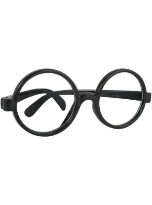 Nerdy Black Rimmed Glasses Costume Accessory