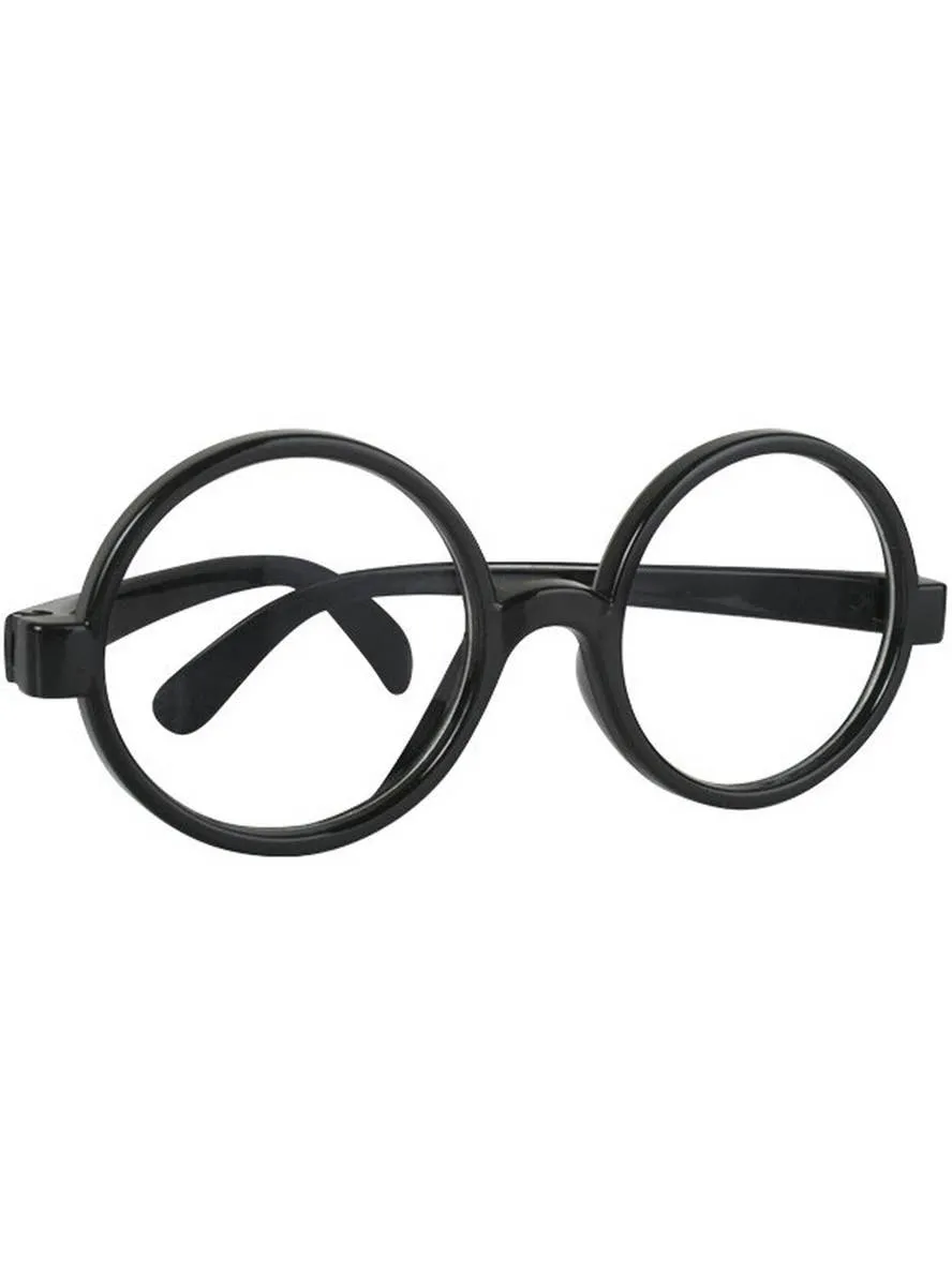 Nerdy Black Rimmed Glasses Costume Accessory