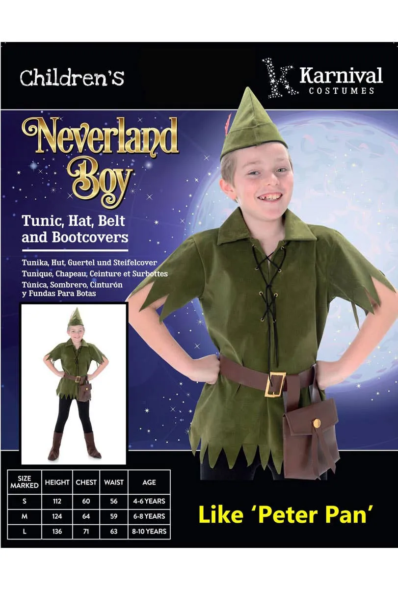 Neverland Boy Kids Book Week Costume