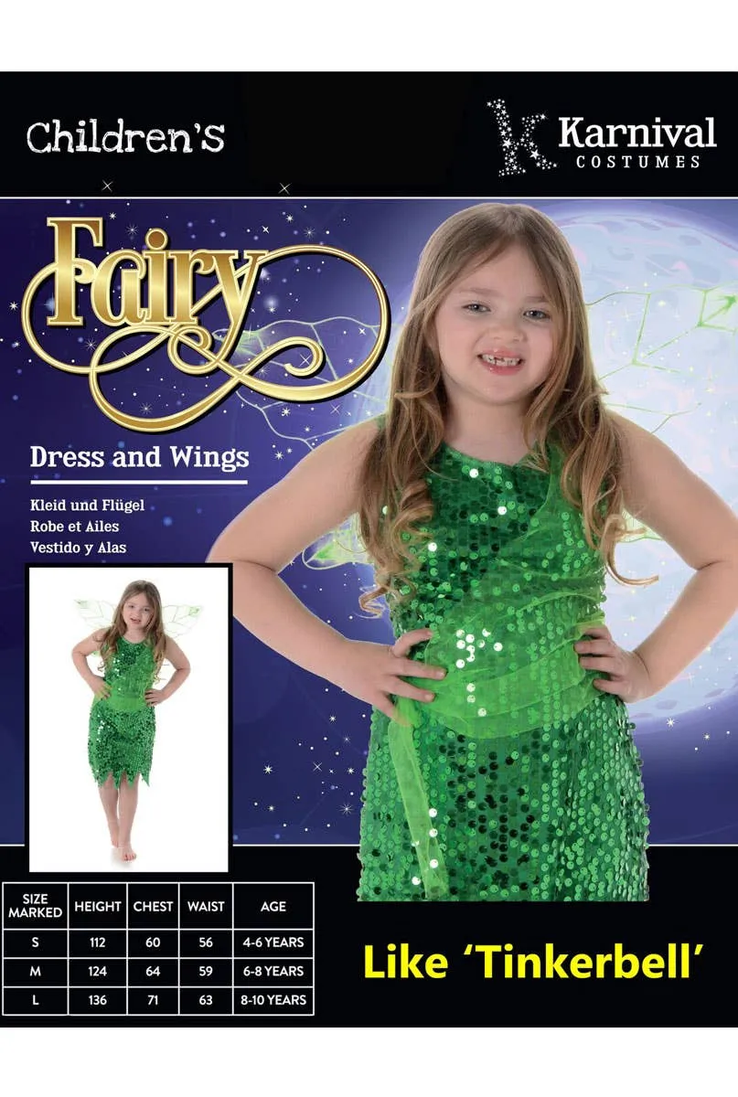 Neverland Fairy Girls Tinkerbell Costume