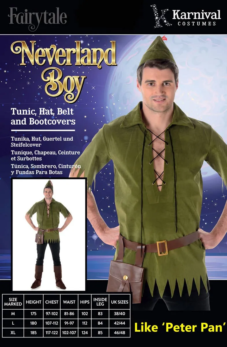 Neverland Peter Pan Mens Book Week Costume