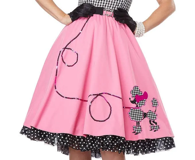 Nifty Fifties Womens Rock n Roll Poodle Skirt Costume