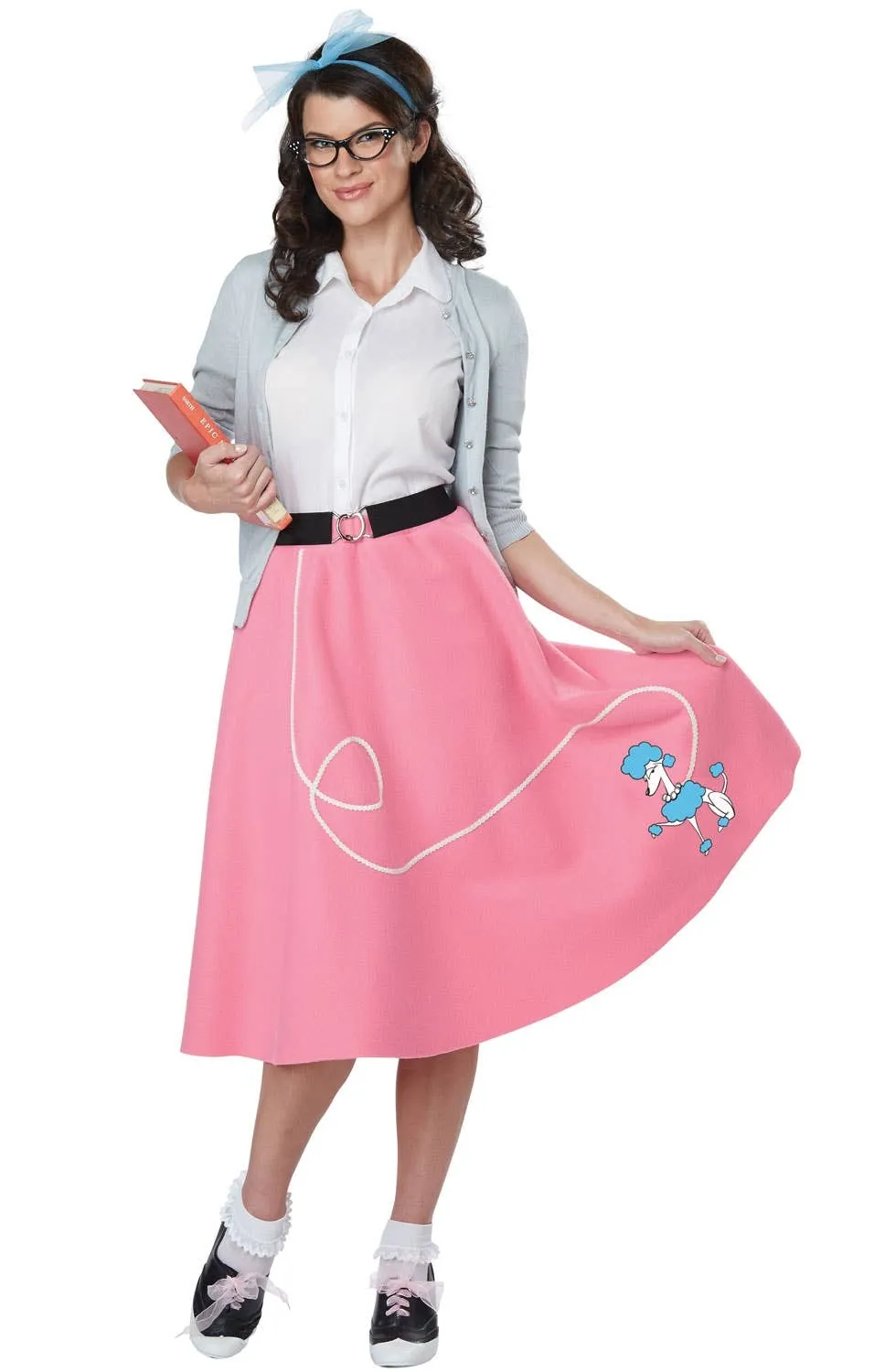 Nifty Womens Pink 50s Poodle Skirt Costume