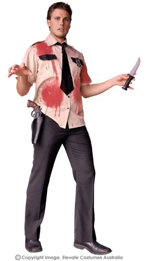 Night Guard Mens Halloween Zombie Costume