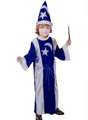 Night Wizard Blue and Silver Boys Dress Up Costume