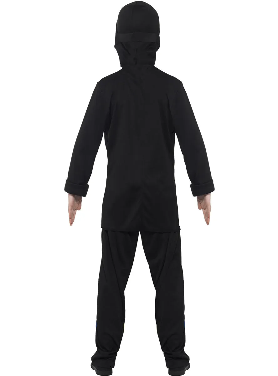 Ninja Assassin Black And Blue Boys Samurai Costume