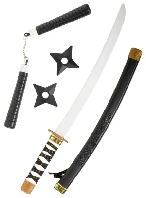Ninja Sword and Nunchucks Costume Weapon Set