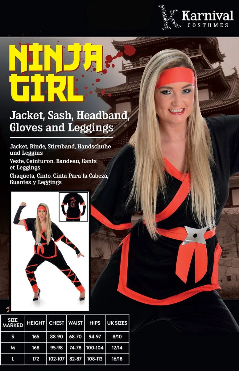 Ninja Warrior Womens Fancy Dress Costume