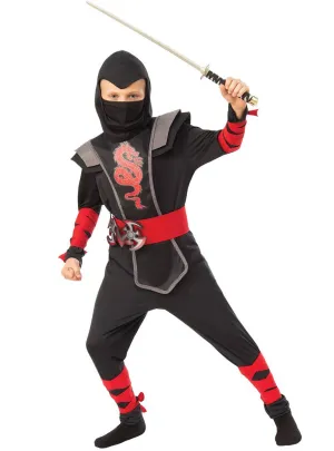 Ninjutsu Red Ninja Boys Book Week Costume