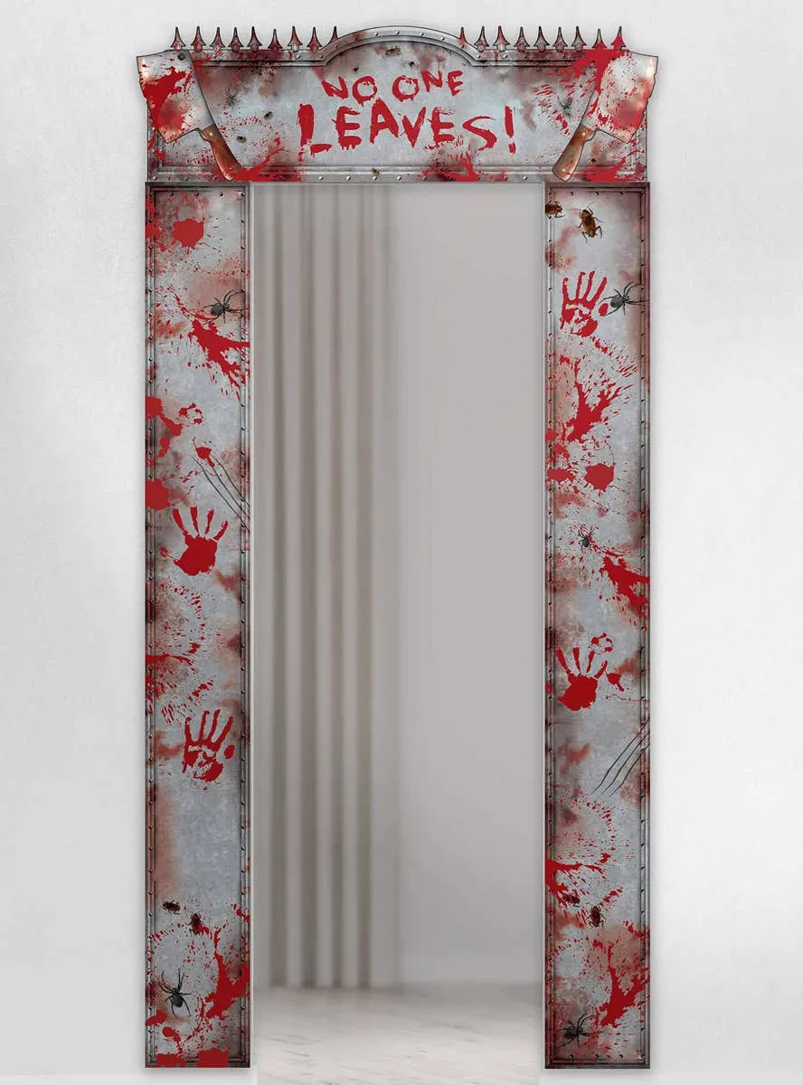 No One Leaves Bloody Door Way Halloween Decoration
