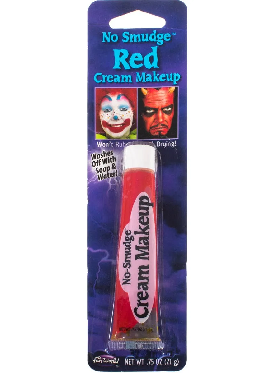 No Smudge Red Cream Costume Makeup
