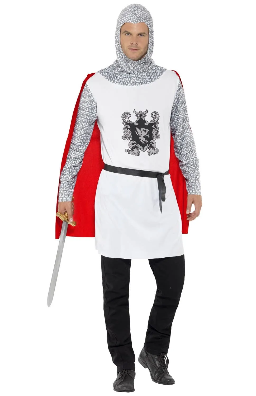 Noble Knight Mens Medieval Fancy Dress Costume