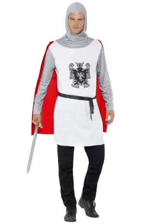 Noble Knight Mens Medieval Fancy Dress Costume