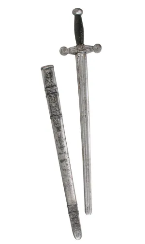 Noble Knight Stone Look Sword and Scabbard Set