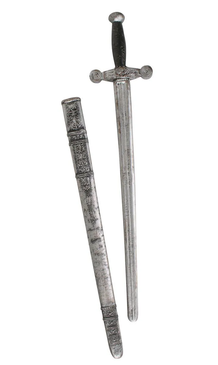Noble Knight Stone Look Sword and Scabbard Set