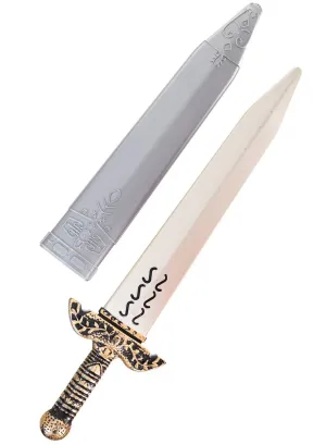 Noble Silver and Gold Knight Sword Costume Weapon