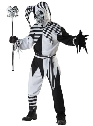 Nobody's Fool Mens Sinister Jester Halloween Costume
