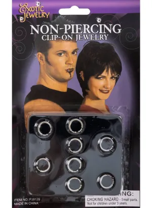 Non-Piercing Clip On Face Rings Costume Jewellery Set