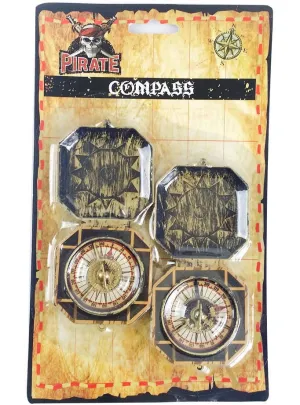 Novelty 2 Pack Pirate Compass Accessory Set